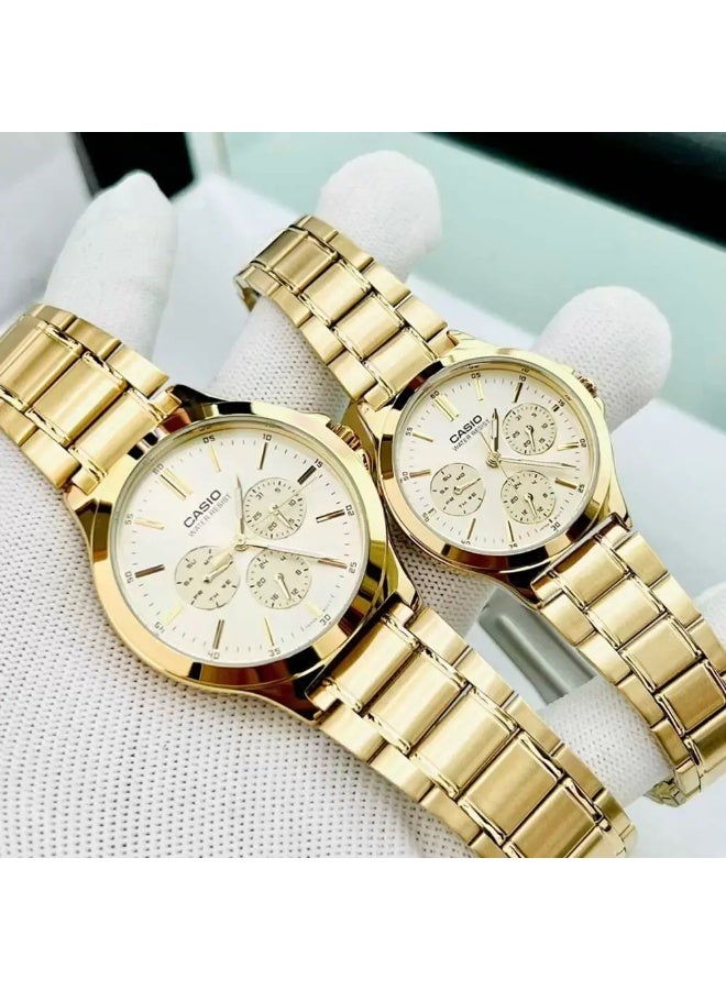 Casio Couple Analog Watches - MTP/LTP-V300G-9AUDF - Image 2